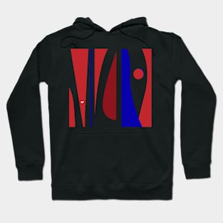 Dancing - Red and Blue #minimal #art #design #kirovair #buyart #decor #home Hoodie